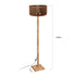 GloboStar® HOLZ 203-0252 Μοντέρνο Επιδαπέδιο Φωτιστικό Μονόφωτο 1 x E27 IP20 Μπέζ Ξύλο - Μ30 x Π30 x Y140cm - ledmania.gr
