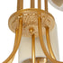 GLOBOSTAR® TRITON 203-0254 Vintage Κρεμαστό Φωτιστικό Οροφής με Ντουί 5 x E27 AC 220-240V IP20 - Χρυσό & Μπεζ - Μ50 x Π50 x Υ48cm - ledmania.gr