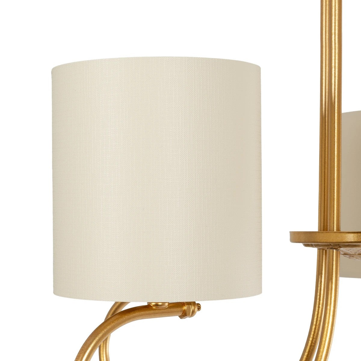 GLOBOSTAR® TRITON 203-0254 Vintage Κρεμαστό Φωτιστικό Οροφής με Ντουί 5 x E27 AC 220-240V IP20 - Χρυσό & Μπεζ - Μ50 x Π50 x Υ48cm - ledmania.gr