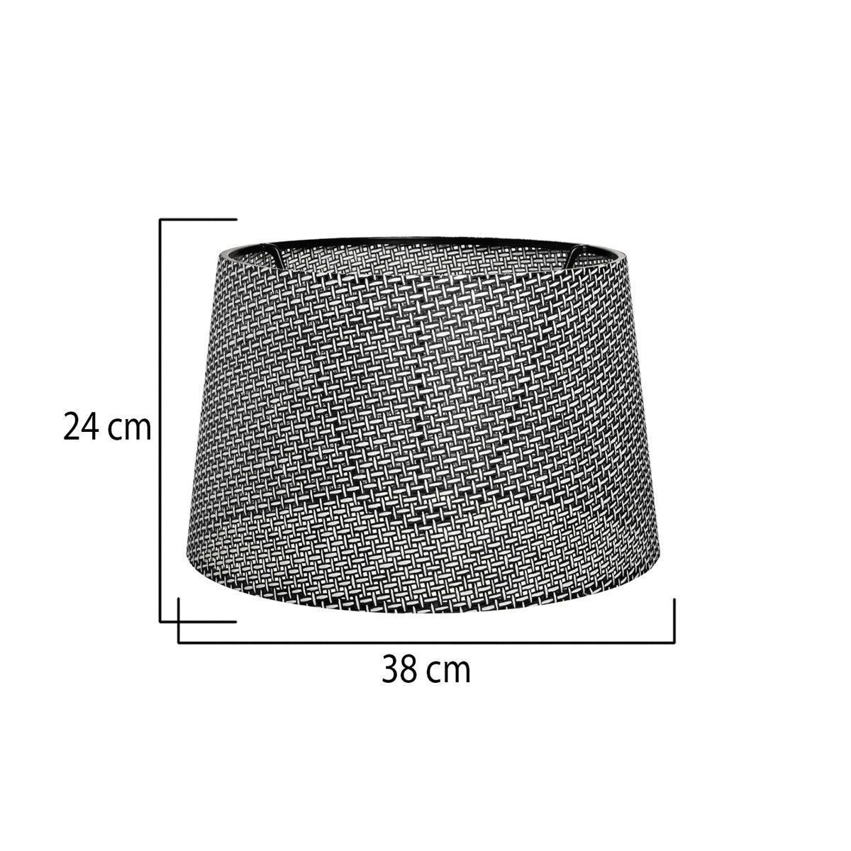 GloboStar® COVER 203-0262 Μοντέρνο Φωτιστικό Καπέλο Γκρί Διάτρητο Ύφασμα - Μ38 x Π38 x Υ30cm - ledmania.gr