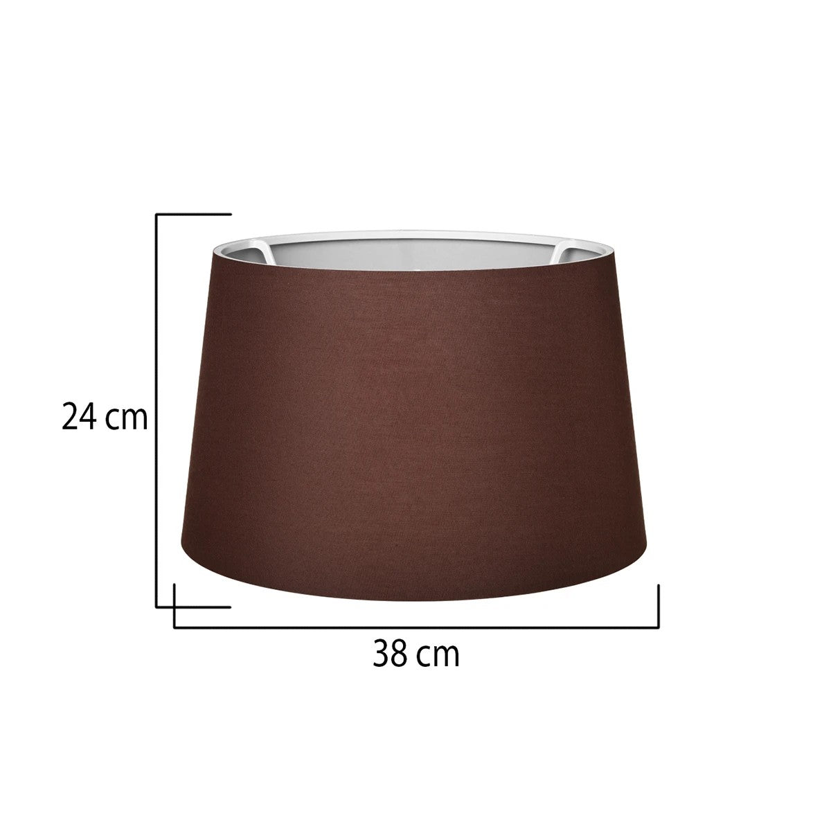 GloboStar® COVER 203-0265 Μοντέρνο Φωτιστικό Καπέλο Καφέ Ύφασμα - Μ38 x Π38 x Υ30cm - ledmania.gr