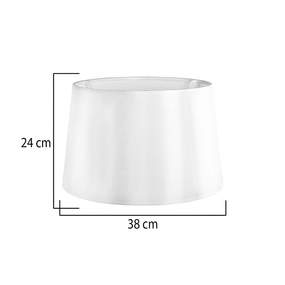 GloboStar® COVER 203-0266 Μοντέρνο Φωτιστικό Καπέλο Λευκό Ύφασμα - Μ38 x Π38 x Υ30cm - ledmania.gr
