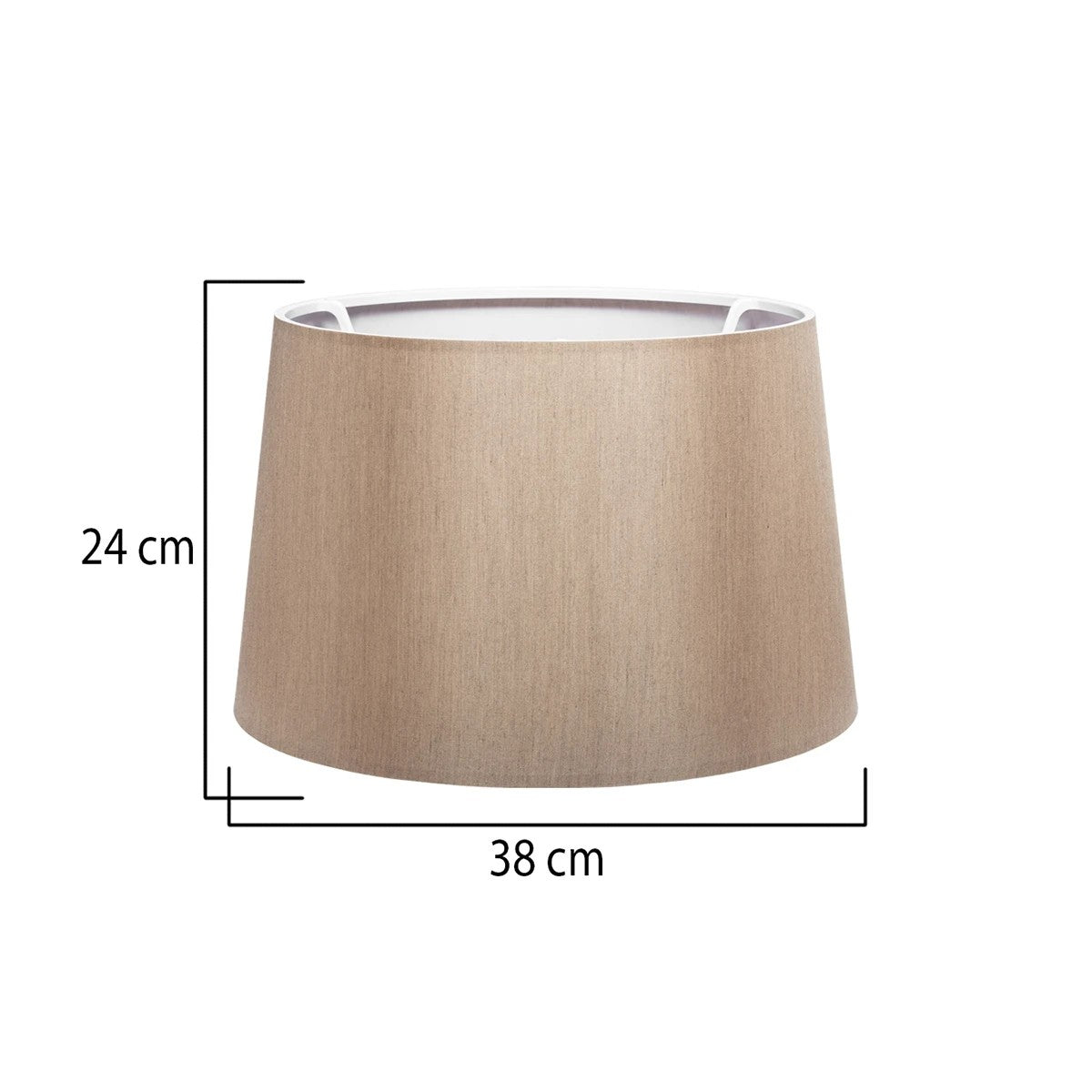 GloboStar® COVER 203-0267 Μοντέρνο Φωτιστικό Καπέλο Καφέ Ύφασμα - Μ38 x Π38 x Υ30cm - ledmania.gr