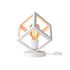 GloboStar® DISE 203-0273 Μοντέρνο Eπιτραπέζιο Φωτιστικό Μονόφωτο 1 x E27 IP20 Λευκό Πλαστικό - Μ28 x Π28 x Υ29cm - ledmania.gr