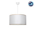 GloboStar® LOFTY 204-0091 Μοντέρνο Κρεμαστό Φωτιστικό Kαπέλο Μονόφωτο 1 x E27 IP20 Λευκό Ύφασμα - Μ38 x Π38 x Υ70cm