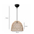 GloboStar® CESTINO 204-0178 Boho Κρεμαστό Φωτιστικό Οροφής Μονόφωτο 1 x E27 AC 220-240V IP20 Μπεζ - Μ30 x Π30 x Υ25cm - ledmania.gr
