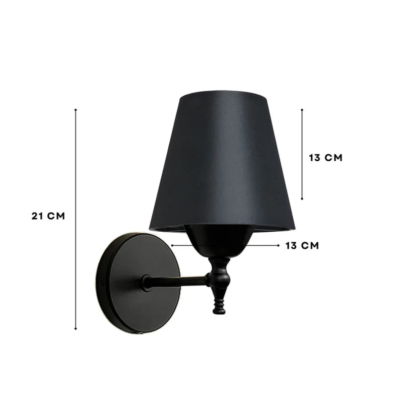 GloboStar® ELEGANTE 204-0185 Μοντέρνο Φωτιστικό Τοίχου Απλίκα Μονόφωτο 1 x E27 AC 220-240V IP20 Μαύρο - Μ14 x Π14 x Υ26cm - ledmania.gr