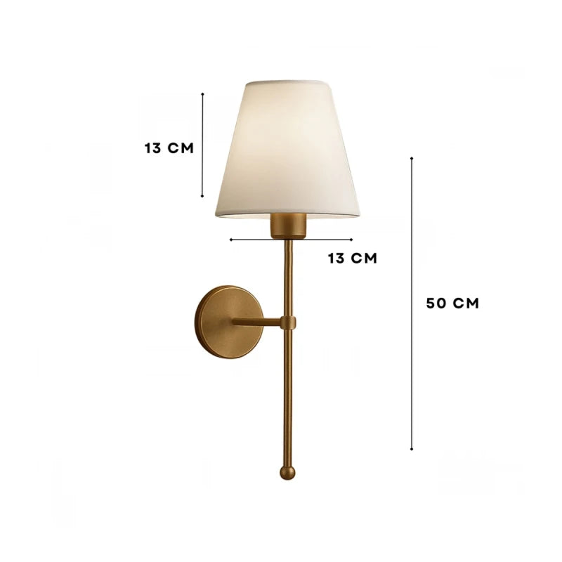 GloboStar® LING 204-0189 Μοντέρνο Φωτιστικό Τοίχου Απλίκα Μονόφωτο 1 x E27 AC 220-240V IP20 Μπεζ & Μαύρο - Μ13 x Π13 x Υ50cm - ledmania.gr