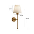 GloboStar® LING 204-0189 Μοντέρνο Φωτιστικό Τοίχου Απλίκα Μονόφωτο 1 x E27 AC 220-240V IP20 Μπεζ & Μαύρο - Μ13 x Π13 x Υ50cm - ledmania.gr
