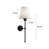 GloboStar® LING 204-0190 Μοντέρνο Φωτιστικό Τοίχου Απλίκα Μονόφωτο 1 x E27 AC 220-240V IP20 Μπεζ & Μαύρο - Μ13 x Π13 x Υ50cm - ledmania.gr