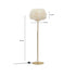 GloboStar® ALES 204-0192 Μοντέρνο Φωτιστικό Δαπέδου  Μονόφωτο 1 x E27 AC 220-240V IP20 Μπεζ & Χρυσό - Μ40 x Π40 x Υ150cm
