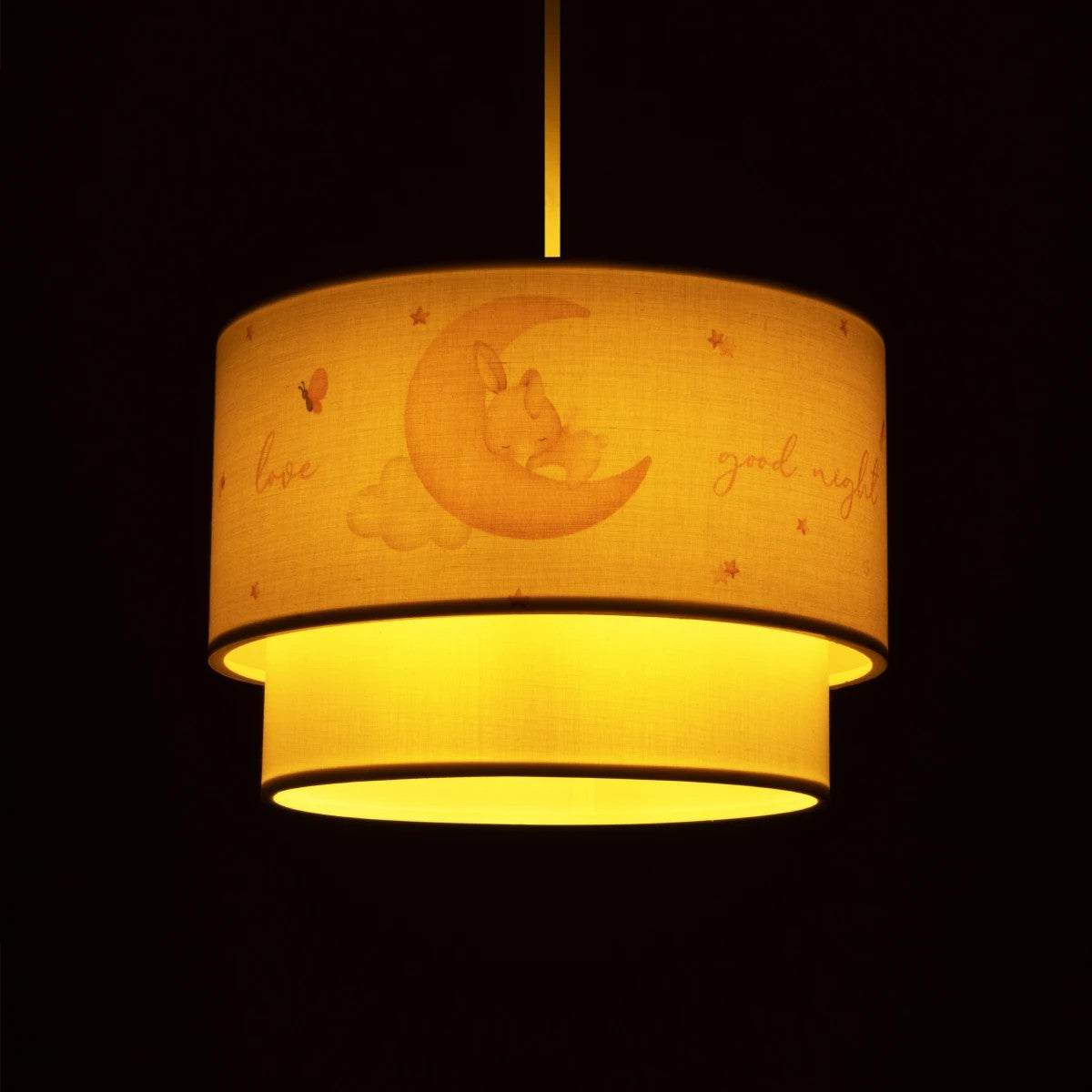 GLOBOSTAR® MOON 204-0011 Παιδικό Κρεμαστό Φωτιστικό Οροφής με Ντουί 1 x E27 AC 220-240V IP20 - Πολύχρωμο - Μ30 x Π30 x Υ24cm - ledmania.gr