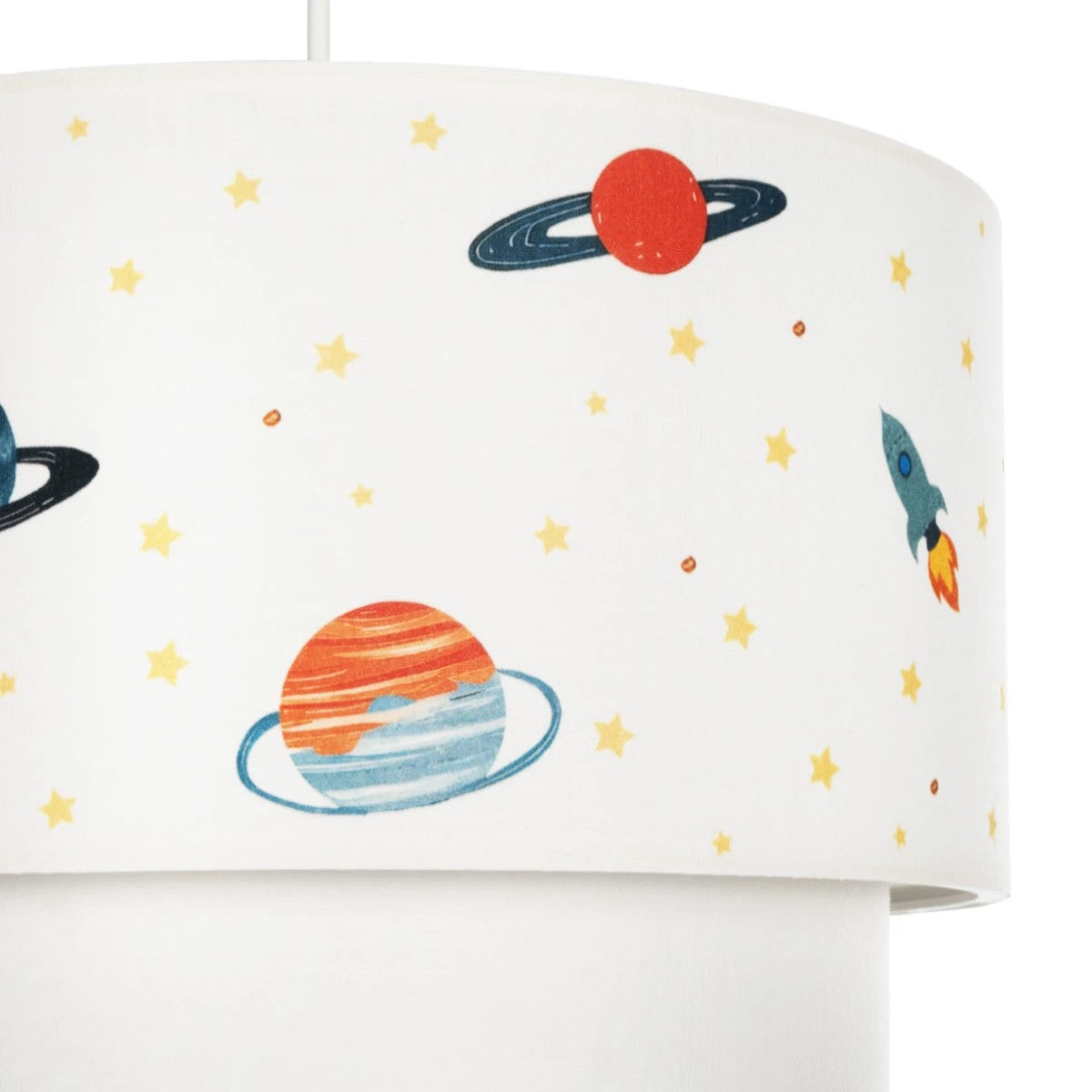 GLOBOSTAR® SATURN 204-0012 Παιδικό Κρεμαστό Φωτιστικό Οροφής με Ντουί 1 x E27 AC 220-240V IP20 - Πολύχρωμο - Μ30 x Π30 x Υ24cm - ledmania.gr