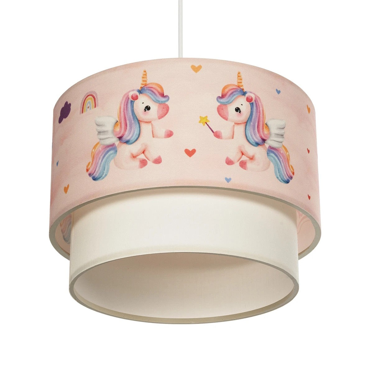 GLOBOSTAR® PONY 204-0016 Παιδικό Κρεμαστό Φωτιστικό Οροφής με Ντουί 1 x E27 AC 220-240V IP20 - Ροζ - Μ30 x Π30 x Υ24cm - ledmania.gr