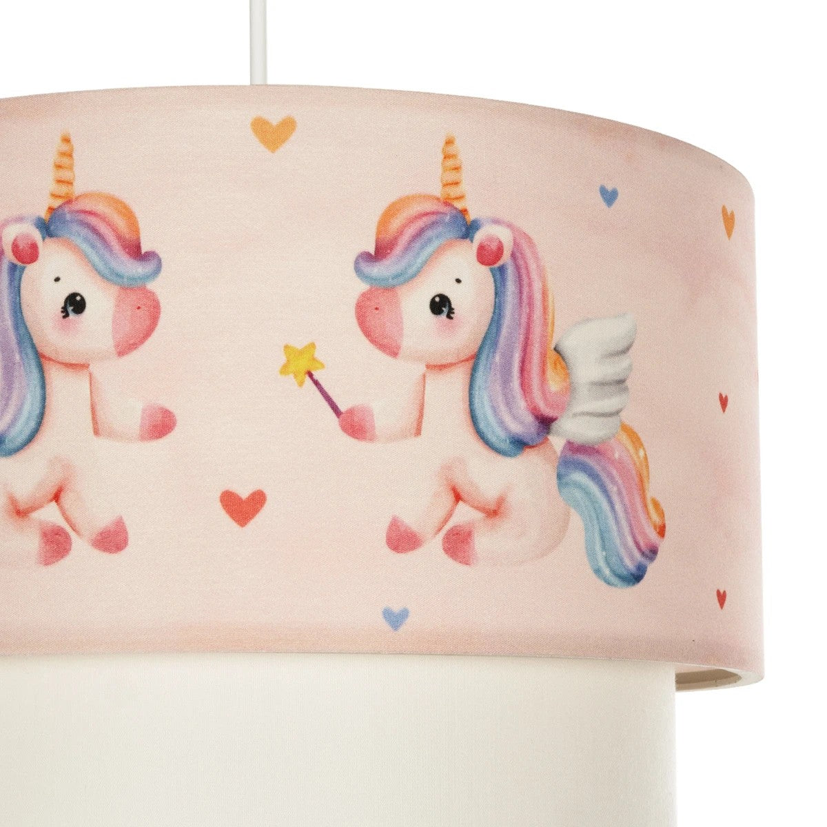 GLOBOSTAR® PONY 204-0016 Παιδικό Κρεμαστό Φωτιστικό Οροφής με Ντουί 1 x E27 AC 220-240V IP20 - Ροζ - Μ30 x Π30 x Υ24cm - ledmania.gr