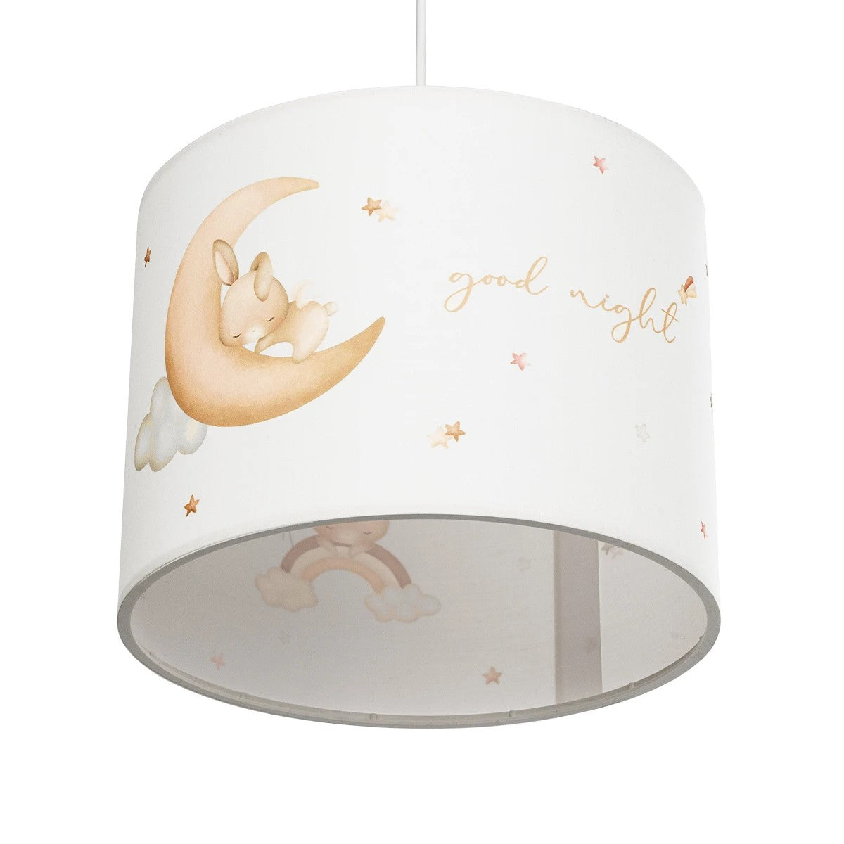 GLOBOSTAR® MOON 204-0019 Παιδικό Κρεμαστό Φωτιστικό Οροφής με Ντουί 1 x E27 AC 220-240V IP20 - Πολύχρωμο - Μ28 x Π28 x Υ24cm - ledmania.gr