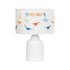 GloboStar® DINO 204-0028 Παιδικό Eπιτραπέζιο Φωτιστικό Πορτατίφ Μονόφωτο 1 x E27 IP20 Πολύχρωμο Ύφασμα με Λευκό Πλαστικό - Μ24 x Π24 x Υ32cm - ledmania.gr