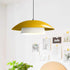 GloboStar® AURA 204-0118 Μοντέρνο Κρεμαστό Φωτιστικό Καμπάνα Μονόφωτο 1 x E27 IP20 Κίτρινο & Λευκό Μέταλλο - Μ31 x Π31 x Υ27cm - ledmania.gr