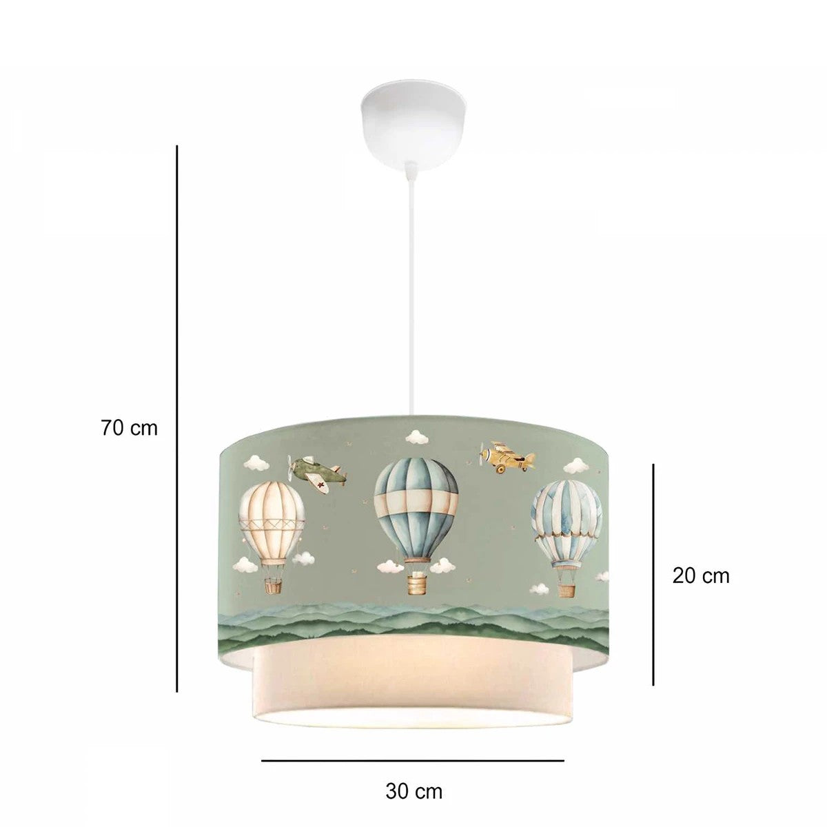 GLOBOSTAR® BALLON 204-0120 Παιδικό Κρεμαστό Φωτιστικό Οροφής με Ντουί 1 x E27 AC 220-240V IP20 - Πολύχρωμο - Μ30 x Π30 x Υ20cm - ledmania.gr