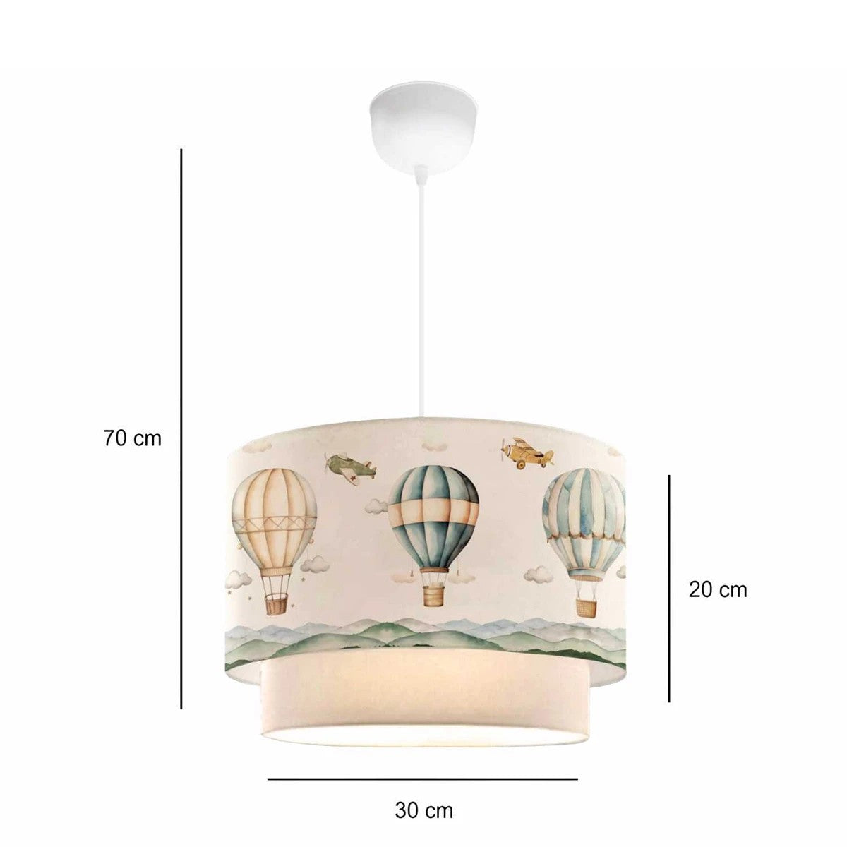 GLOBOSTAR® BALLON 204-0121 Παιδικό Κρεμαστό Φωτιστικό Οροφής με Ντουί 1 x E27 AC 220-240V IP20 - Πολύχρωμο - Μ30 x Π30 x Υ20cm - ledmania.gr