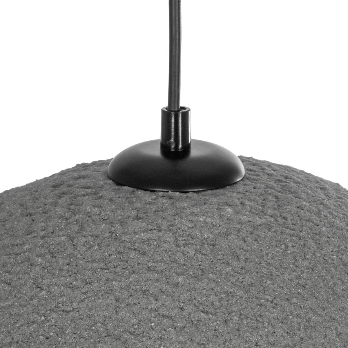 GloboStar® STONE 204-0122 Μοντέρνο Κρεμαστό Φωτιστικό Καμπάνα Μονόφωτο 1 x E27 IP20 Γκρι Σκoύρο Πολυστερίνη με Ρητίνη - Μ31.5 x Π35 x Υ26cm - ledmania.gr
