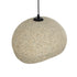 GloboStar® STONE 204-0123 Μοντέρνο Κρεμαστό Φωτιστικό Καμπάνα Μονόφωτο 1 x E27 IP20 Μπεζ Πολυστερίνη με Μπεζ Ρητίνη - Μ31.5 x Π35 x Υ26cm - ledmania.gr