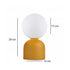 GloboStar® MAGIC 204-0131 Μοντέρνο Eπιτραπέζιο Φωτιστικό Μονόφωτο 1 x E27 IP20 Κίτρινο Μέταλλο με Λευκό Γυαλί - Μ13 x Π13 x Υ28cm - ledmania.gr