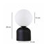 GloboStar® MAGIC 204-0132 Μοντέρνο Eπιτραπέζιο Φωτιστικό Μονόφωτο 1 x E27 IP20 Μαύρο Μέταλλο με Λευκό Γυαλί - Μ13 x Π13 x Υ28cm - ledmania.gr