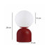 GloboStar® MAGIC 204-0135 Μοντέρνο Eπιτραπέζιο Φωτιστικό Μονόφωτο 1 x E27 IP20 Κόκκινο Μέταλλο με Λευκό Γυαλί - Μ13 x Π13 x Υ28cm - ledmania.gr