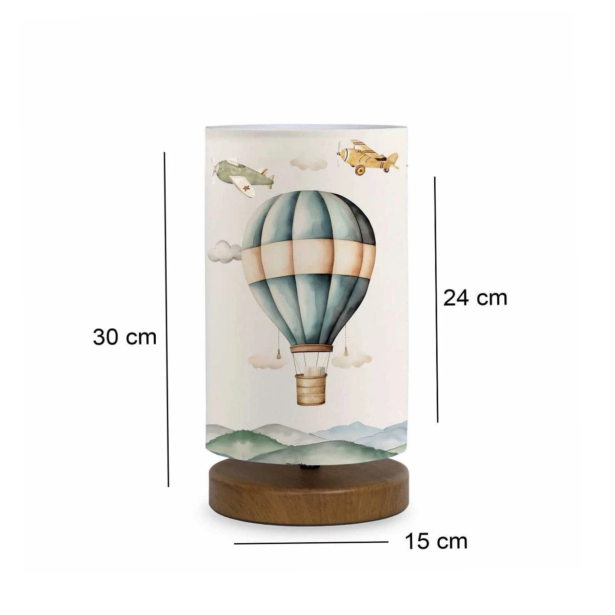GloboStar® BALLON 204-0145 Παιδικό Eπιτραπέζιο Φωτιστικό Φιγούρα Μονόφωτο 1 x E27 IP20 Πολύχρωμο Ύφασμα - Μ15 x Π15 x Υ30cm - ledmania.gr