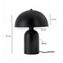 GloboStar® GASCO 204-0146 Μοντέρνο Eπιτραπέζιο Φωτιστικό Μονόφωτο 1 x E27 IP20 Μαύρο Μέταλλο - Μ25 x Π25 x Υ35cm - ledmania.gr