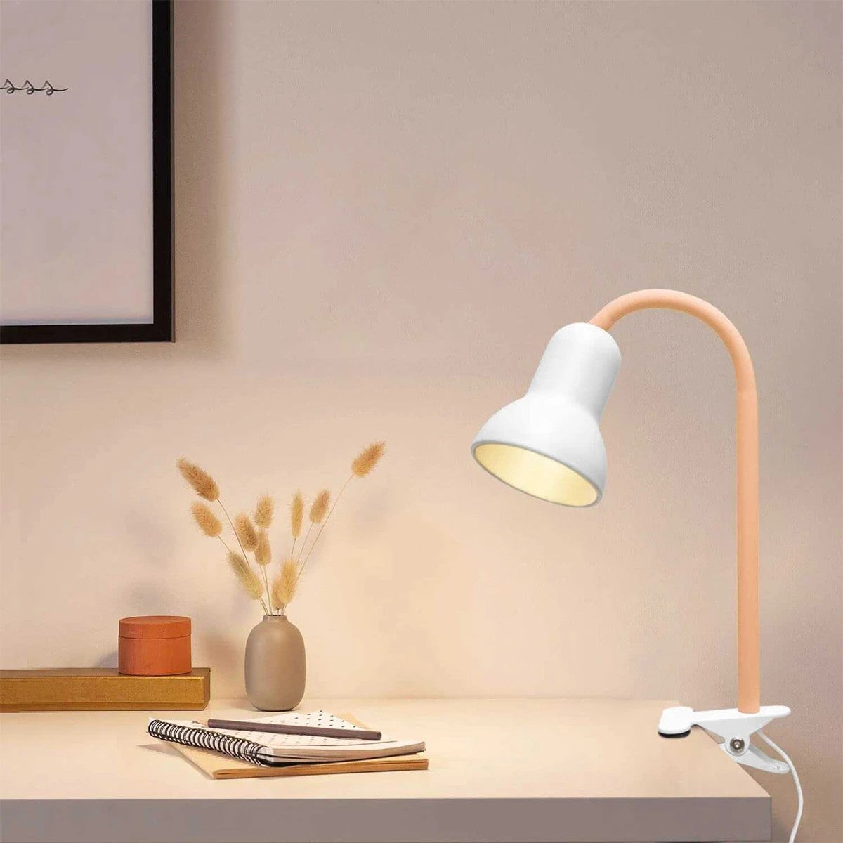 GloboStar® TAVOLO 204-0151 Παιδικό Eπιτραπέζιο Φωτιστικό Μονόφωτο 1 x E27 IP20 Πορτοκαλί & Λευκό Πλαστικό - Μ11 x Π9 x Υ35cm - ledmania.gr