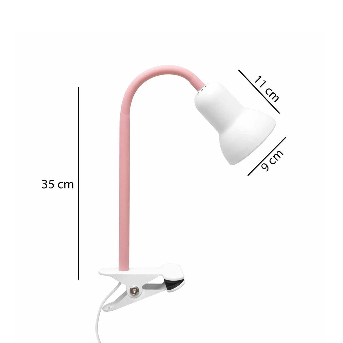 GloboStar® TAVOLO 204-0154 Παιδικό Eπιτραπέζιο Φωτιστικό Μονόφωτο 1 x E27 IP20 Ροζ & Λευκό Πλαστικό - Μ11 x Π9 x Υ35cm - ledmania.gr