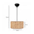 GloboStar® POMEGRANDE 204-0157 Boho Κρεμαστό Φωτιστικό Kαπέλο Μονόφωτο 1 x E27 IP20 Μπεζ Rattan - Μ30 x Π30 x Υ16cm - ledmania.gr