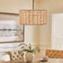 GloboStar® POMEGRANDE 204-0157 Boho Κρεμαστό Φωτιστικό Kαπέλο Μονόφωτο 1 x E27 IP20 Μπεζ Rattan - Μ30 x Π30 x Υ16cm - ledmania.gr