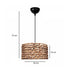GloboStar® POMEGRANDE 204-0160 Boho Κρεμαστό Φωτιστικό Kαπέλο Μονόφωτο 1 x E27 IP20 Καφέ Rattan - Μ29 x Π29 x Υ16cm - ledmania.gr