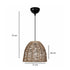 GloboStar® MEKA 204-0162 Boho Κρεμαστό Φωτιστικό Καμπάνα Μονόφωτο 1 x E27 IP20 Καφε Σχοινί - Μ31 x Π31 x Υ26cm - ledmania.gr