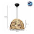 GloboStar® MEKA 204-0165 Boho Κρεμαστό Φωτιστικό Καμπάνα Μονόφωτο 1 x E27 IP20 Μπεζ Rattan - Μ30 x Π30 x Υ25cm - ledmania.gr