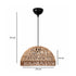 GloboStar® SAND 204-0167 Boho Κρεμαστό Φωτιστικό Καμπάνα Μονόφωτο 1 x E27 IP20 Μπεζ Σχοινί - Μ29 x Π29 x Υ16cm - ledmania.gr