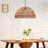GloboStar® SAND 204-0167 Boho Κρεμαστό Φωτιστικό Καμπάνα Μονόφωτο 1 x E27 IP20 Μπεζ Σχοινί - Μ29 x Π29 x Υ16cm - ledmania.gr