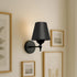 GloboStar® ELEGANTE 204-0185 Μοντέρνο Φωτιστικό Τοίχου Απλίκα Μονόφωτο 1 x E27 AC 220-240V IP20 Μαύρο - Μ14 x Π14 x Υ26cm - ledmania.gr