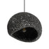 GloboStar® STONE 204-0194 Μοντέρνο Κρεμαστό Φωτιστικό Καμπάνα Μονόφωτο 1 x E27 IP20 Μαύρο Με Λευκό Πολυστερίνη με Ρητίνη - Μ35 x Π31 x Υ26cm - ledmania.gr