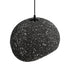 GloboStar® STONE 204-0194 Μοντέρνο Κρεμαστό Φωτιστικό Καμπάνα Μονόφωτο 1 x E27 IP20 Μαύρο Με Λευκό Πολυστερίνη με Ρητίνη - Μ35 x Π31 x Υ26cm - ledmania.gr