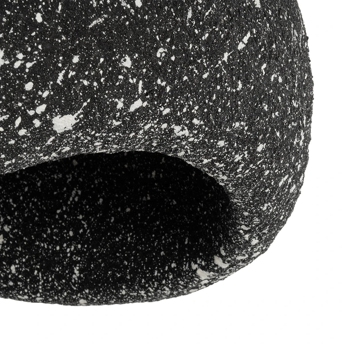 GloboStar® STONE 204-0194 Μοντέρνο Κρεμαστό Φωτιστικό Καμπάνα Μονόφωτο 1 x E27 IP20 Μαύρο Με Λευκό Πολυστερίνη με Ρητίνη - Μ35 x Π31 x Υ26cm - ledmania.gr
