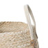 GloboStar® Artificial Garden CAROLINA 20579 Διακοσμητικό Πλεκτό Κασπώ Γλάστρα - Flower Pot Μπεζ με Καφέ και Λευκό Φ27 x Υ26cm - ledmania.gr