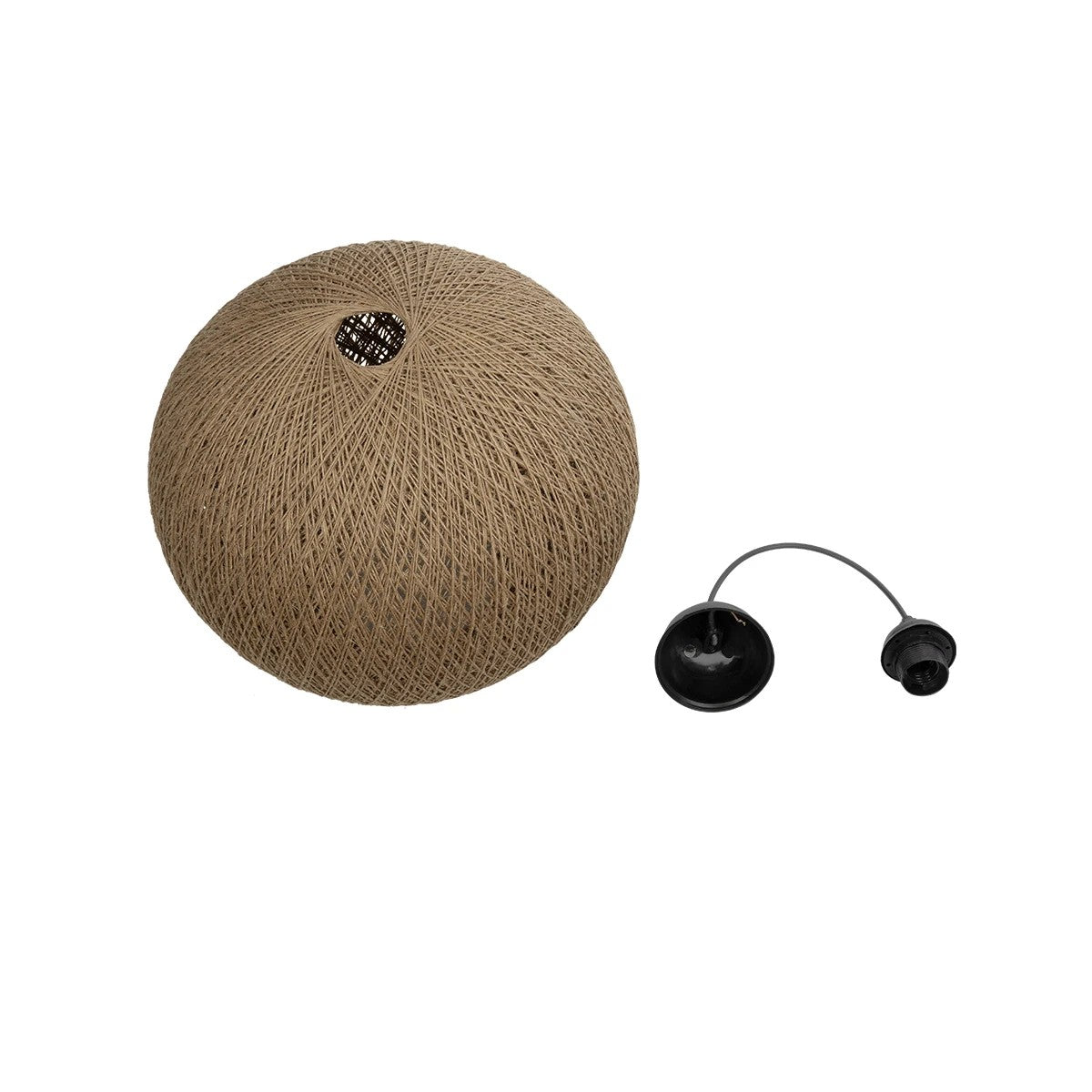 GLOBOSTAR® SOLEI 205-0001 Boho Κρεμαστό Φωτιστικό Οροφής με Ντουί 1 x E27 AC 220-240V IP20 - Μπεζ - M40 x Π40 x Υ45cm - ledmania.gr