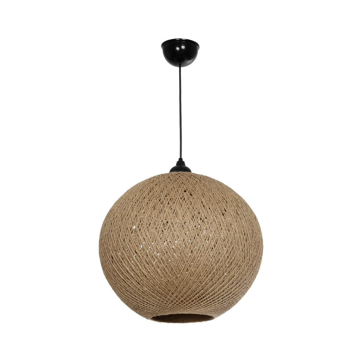 GLOBOSTAR® SOLEI 205-0001 Boho Κρεμαστό Φωτιστικό Οροφής με Ντουί 1 x E27 AC 220-240V IP20 - Μπεζ - M40 x Π40 x Υ45cm - ledmania.gr