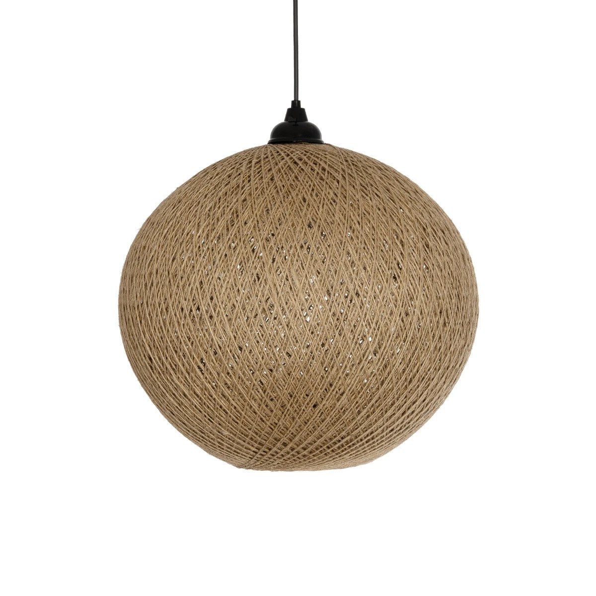 GLOBOSTAR® SOLEI 205-0001 Boho Κρεμαστό Φωτιστικό Οροφής με Ντουί 1 x E27 AC 220-240V IP20 - Μπεζ - M40 x Π40 x Υ45cm - ledmania.gr