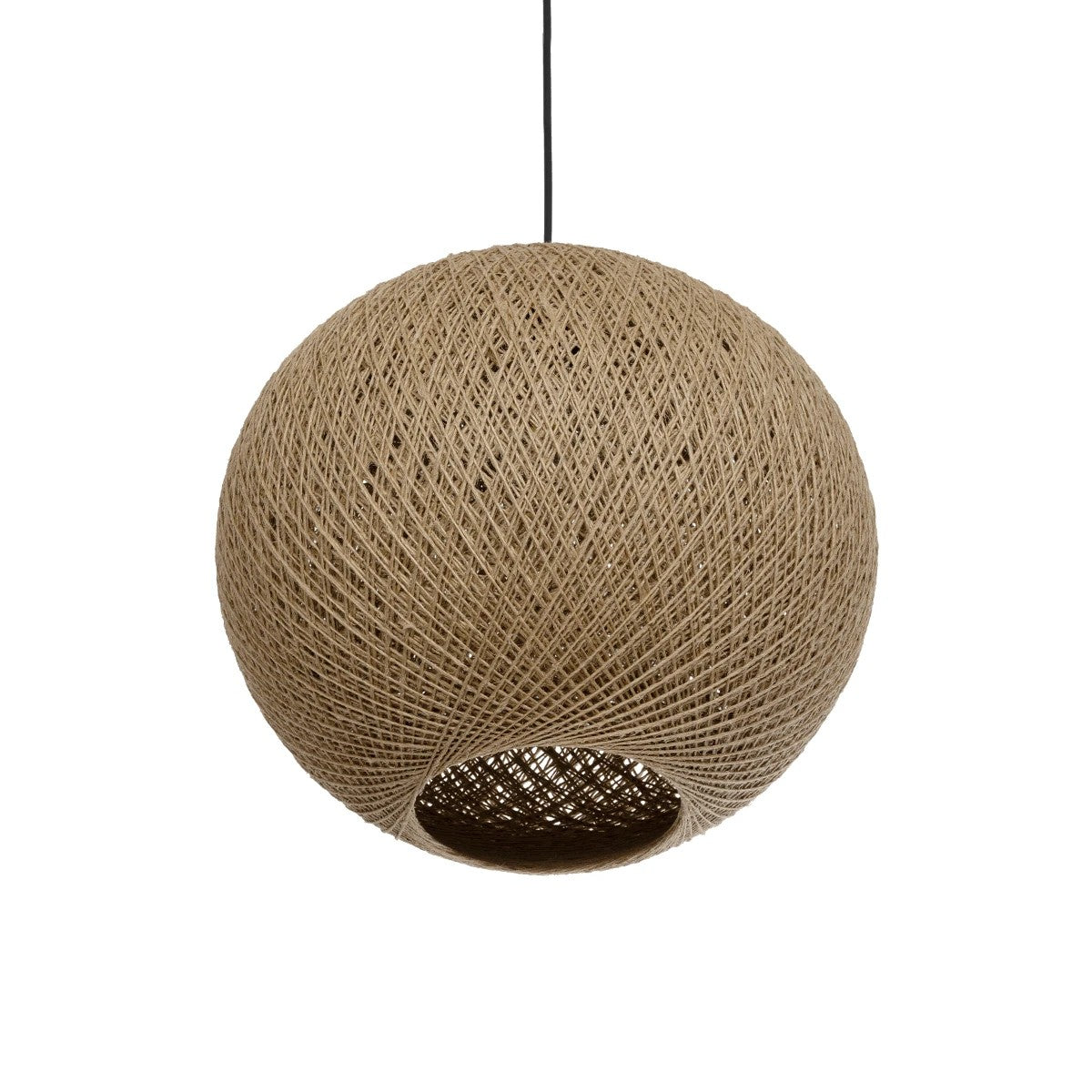 GLOBOSTAR® SOLEI 205-0001 Boho Κρεμαστό Φωτιστικό Οροφής με Ντουί 1 x E27 AC 220-240V IP20 - Μπεζ - M40 x Π40 x Υ45cm - ledmania.gr