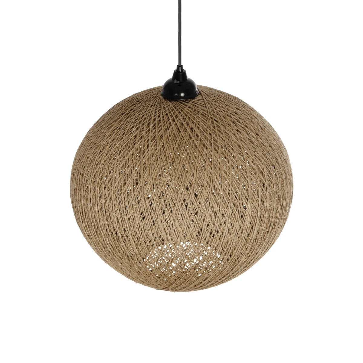 GLOBOSTAR® SOLEI 205-0001 Boho Κρεμαστό Φωτιστικό Οροφής με Ντουί 1 x E27 AC 220-240V IP20 - Μπεζ - M40 x Π40 x Υ45cm - ledmania.gr